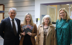 Pictured at the launch of Limerick Beyond Time at MIC were L-R: H.E. Mr Flávio Helmold Macieira, Ambassador of Brazil to Ireland; Carol Pereira, author of Limerick Beyond Time; Professor Emer Ring, Dean of Education at MIC; and Director of Engagement at MIC, Dr Holly Cowman. Carol Pereira, Brazilian teacher and Mary Immaculate College graduate, at the launch of her novel Limerick Beyond Time. 